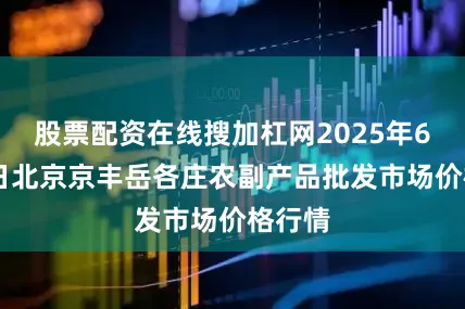 股票配资在线搜加杠网2025年6月21日北京京丰岳各庄农副产品批发市场价格行情